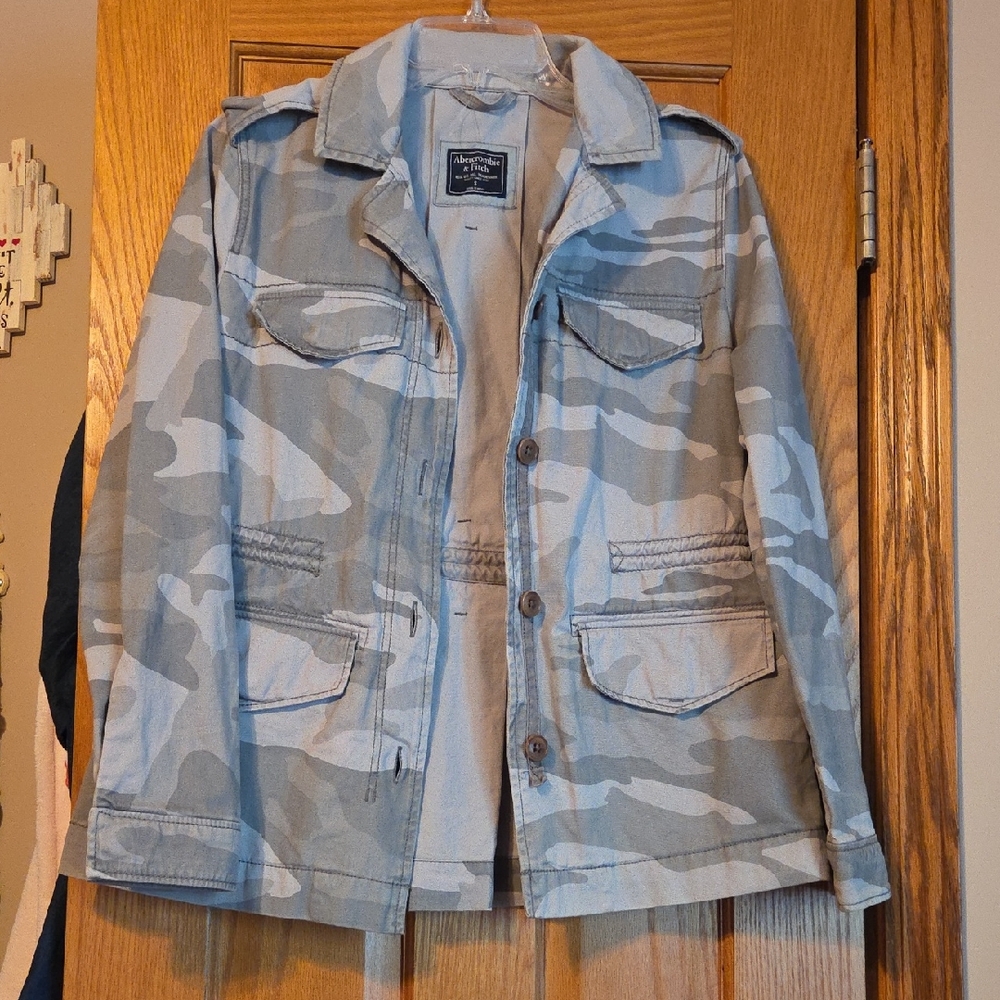 Abercrombie & Fitch Green Camo Utility Jacket